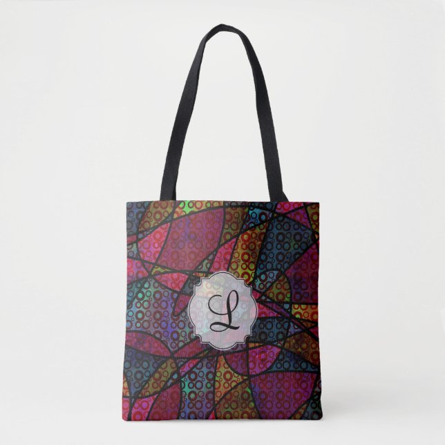 Dicke Abstrakte Farbige Digital Art Monogram (Vorderseite)