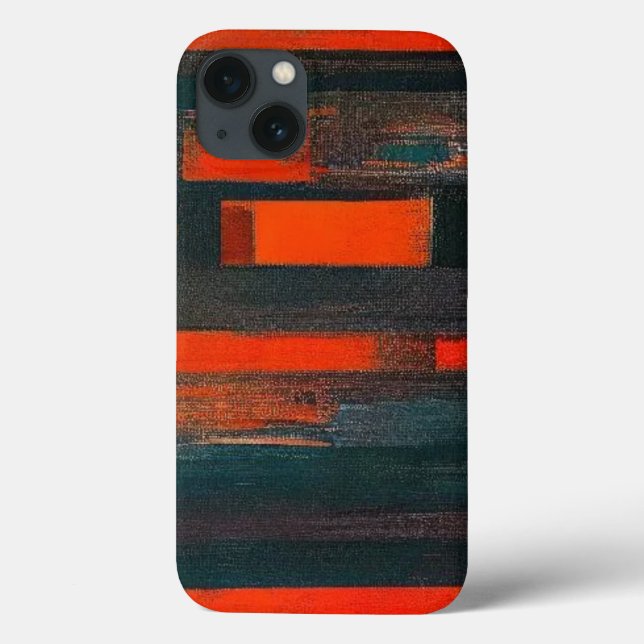 Dicke Abstrakte Rot- und Schwarzkunst Case-Mate iPhone Hülle (Rückseite)