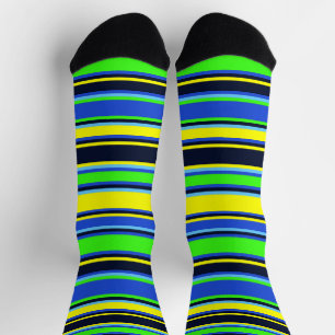 Dicke blaue, Limone und gelbe Crew Socken