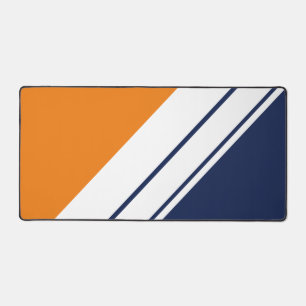 Dicke, blaue, orange, weiße Streifen Schreibtischunterlage