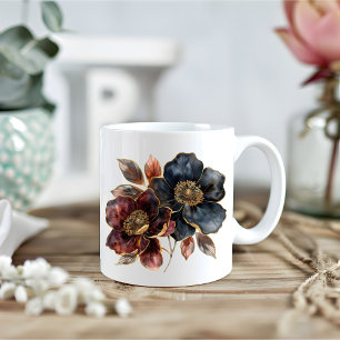Dicke Blume in Aquarellgold Kaffeetasse