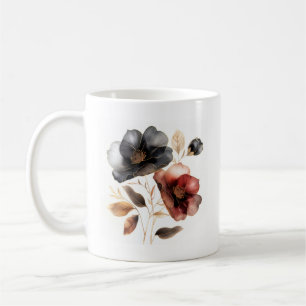Dicke Blume in Aquarellgold Kaffeetasse