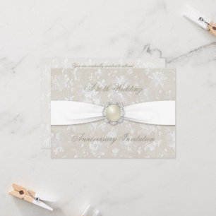 Dicke Damask 30 Hochzeitstag 4.5x6.25 Einladung