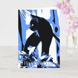 Dicke Design Black Cat Geburtstagskarte Karte
