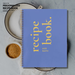 Dicke einfache blaue und goldene Monogramm-Leere R Notizbuch