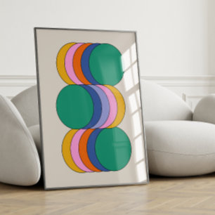 Dicke farbenfrohe Retro ästhetische einzigartige g Poster