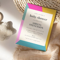 Dicke farbige geometrische, einzigartige Babydusch