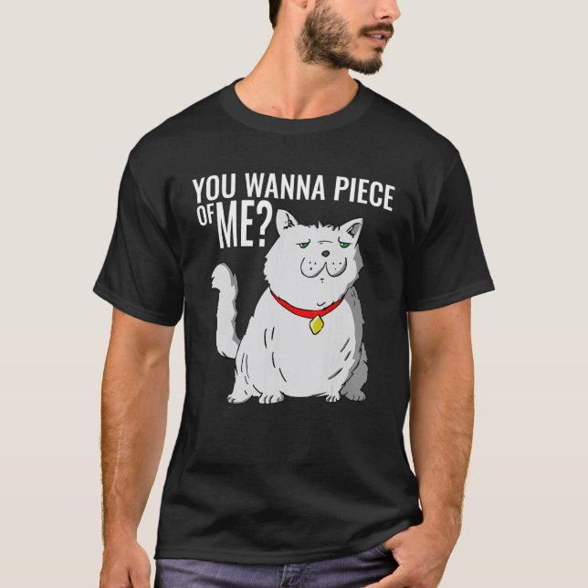 Dicke flauschige Katze T-Shirt (Vorderseite)