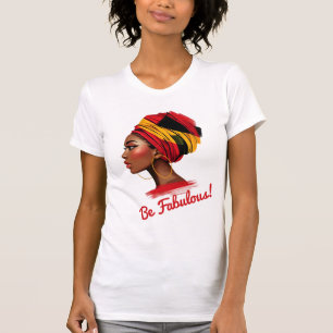 Dicke Frau in lebendigem Kopf T-Shirt