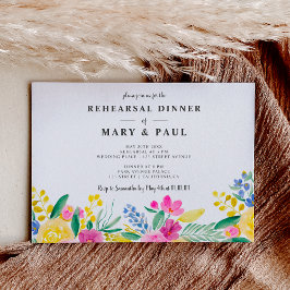 Dicke Frühlingsblüte Hochzeit Probe Dinner Einladung