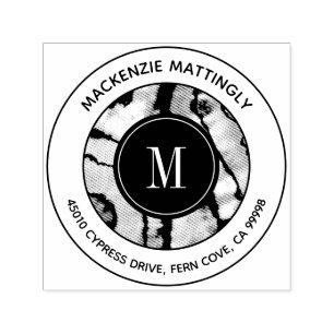 Dicke Gefärbte Krawatte Agate Texture Monogram Ad Permastempel