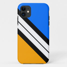 Dicke, gelb, Schwarz-weiße, schlanke Streifen Case-Mate iPhone Hülle