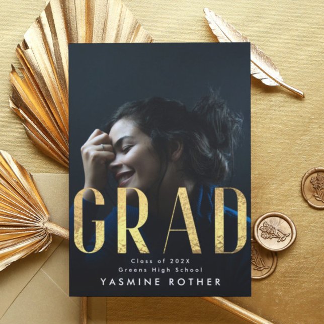 Dicke Gelbe Goldfolie Modernes GRAD-Foto Ankündigung (Von Creator hochgeladen)