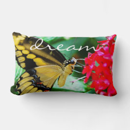 Dicke Gelbe Schwarze Butterfly Foto Dream Script Lendenkissen