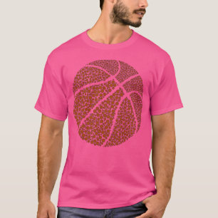 Dicke gepunktete Basketball Geometrie Art T-Shirt