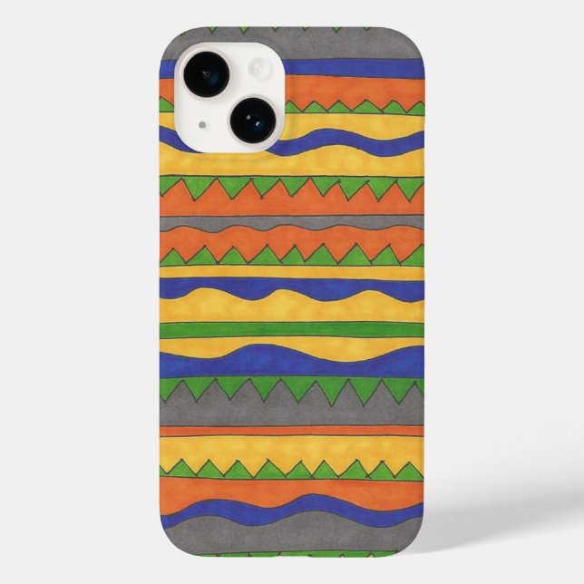 Dicke gestreifte Muster iPhone Case (Rückseite)