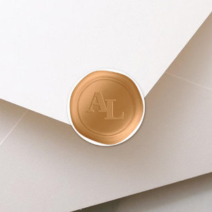 Dicke Goldkleber für das Siegel Monogram Runder Aufkleber