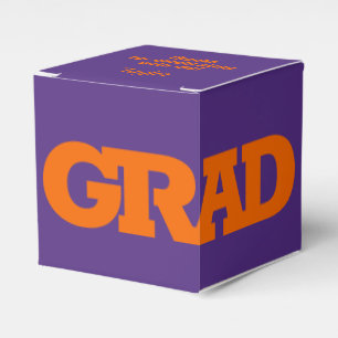 Dicke GRAD Orange und Lila Graduierungspartei Geschenkschachtel