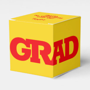 Dicke GRAD Red and Yellow Graduation Party Geschenkschachtel
