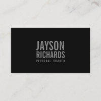 Dicke Grau/Schwarz Personal Trainer Business Card