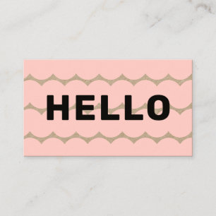 Dicke Groovy Squiggles Black Light Pink Kraft Visitenkarte