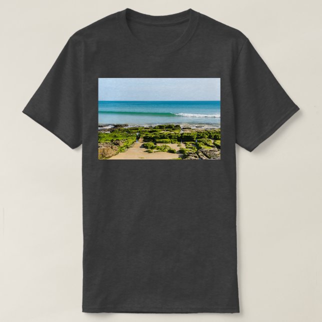Dicke Grüne Algen Niedrige Flut in Praia da Luz Go T-Shirt (Design vorne)