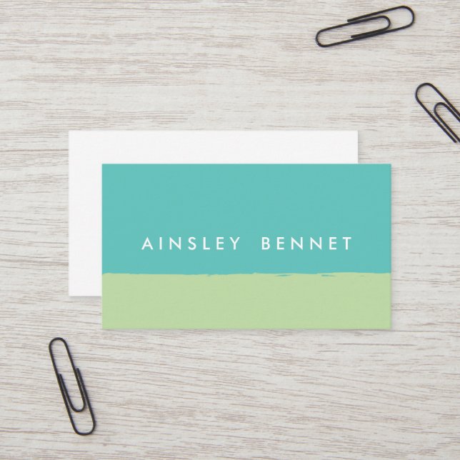 Dicke, helle Farbblock-Visitenkarten Visitenkarte (Vorderseite/Rückseite Beispiel)