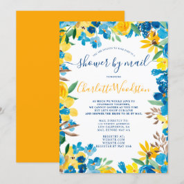 Dicke Herbstblumen Blumenbeete Brautparty per Post Einladung