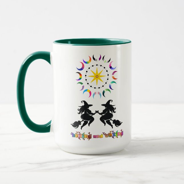 Dicke Hexen und seltsame Monde Tasse (Links)