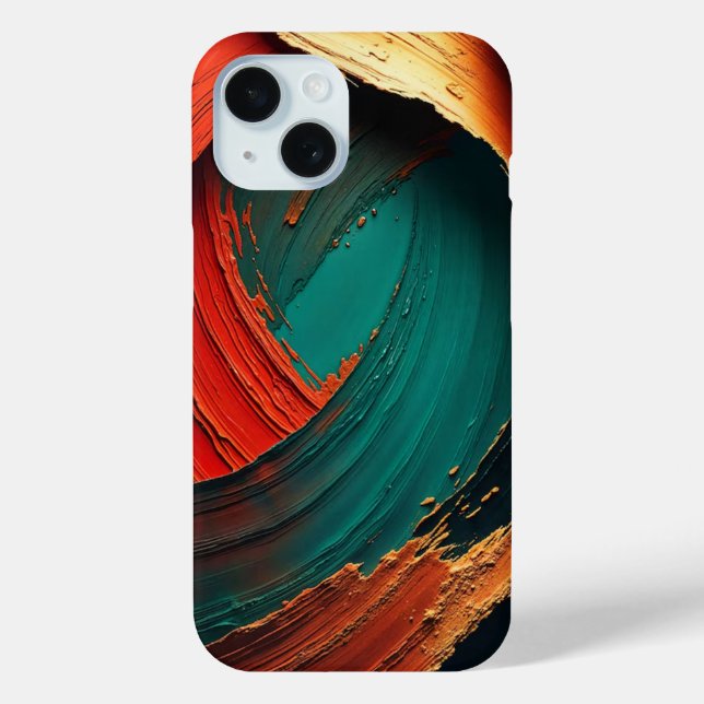 Dicke Impasto-Öl gemalte Abstraktion Case-Mate iPhone Hülle (Rückseite)
