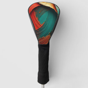 Dicke Impasto-Öl-gemalte Abstraktion Golf Headcover