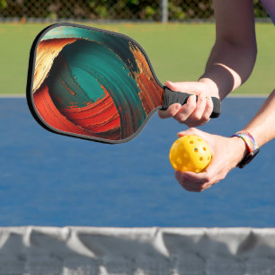 Dicke Impasto-Öl gemalte Abstraktion Pickleball Schläger