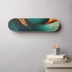 Dicke Impasto-Öl-gemalte Abstraktion Skateboard