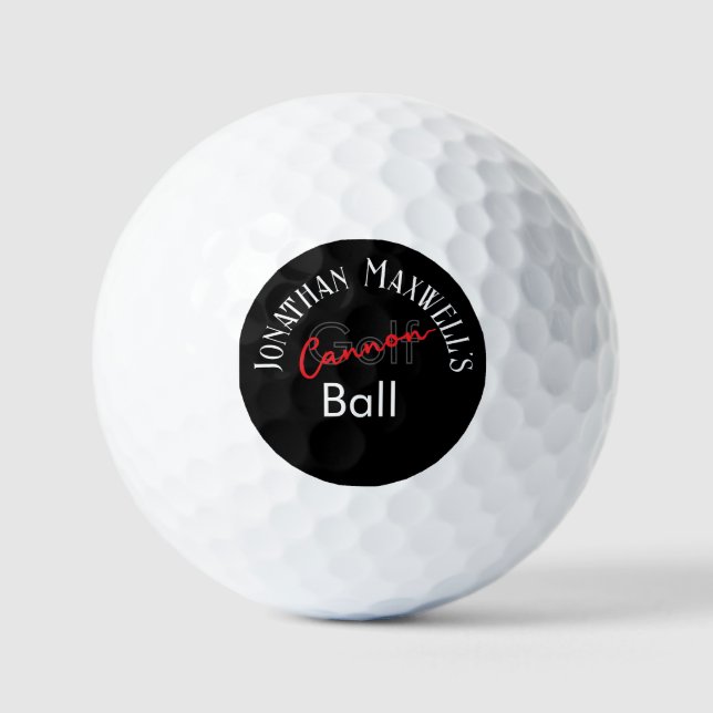 Dicke Individuelle Namen Roter Weißer Typ Funny Sp Golfball (Vorderseite)