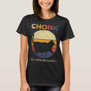 Dicke Katze großes Meme lustiger Retro-Stil Vintag T-Shirt