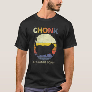 Dicke Katze großes Meme Retro Vintage Katzen Memes T-Shirt