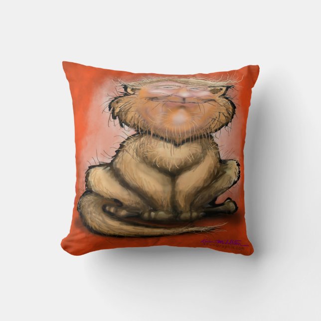 Dicke Katze Trump Kissen (Vorderseite)