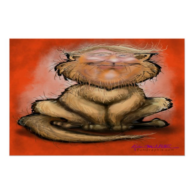 Dicke Katze Trump Poster (Vorderseite)