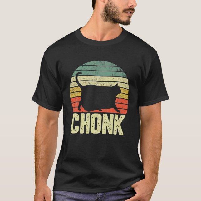 Dicke Katzen-Meme Chonk-Katze T-Shirt (Vorderseite)