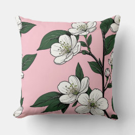 Dicke Kirschblüten in Rosa Kissen