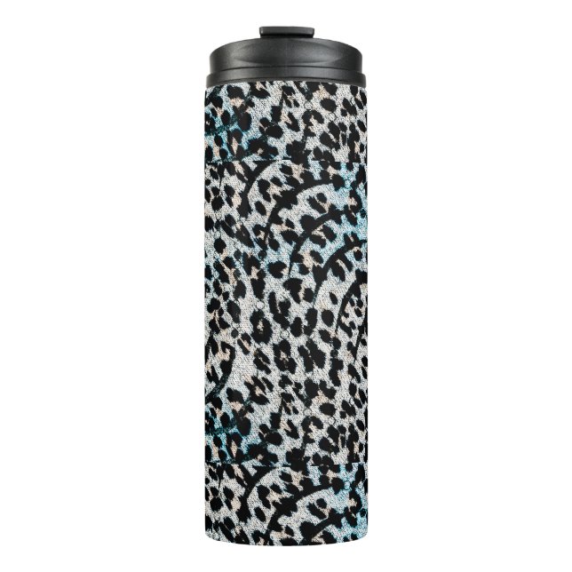 Dicke Leopard Print Thermal Tumbler Thermosbecher (Vorderseite)