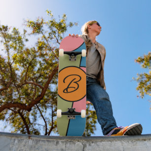 Dicke, leuchtende Fun Chic Abstrakt Circles Art Pa Skateboard