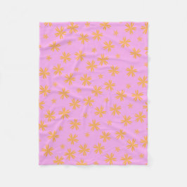Dicke Lila Orange Tropical Floral Botanical Fleecedecke