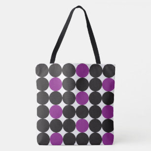 Dicke Lila schwarze Punkte Geometrisches Muster