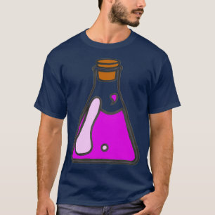 Dicke lila Tränke in einer konischen Flasche T-Shirt