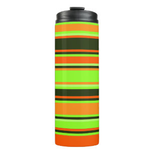 Dicke Limon, orange und Mandarine gestreift Tumble Thermosbecher