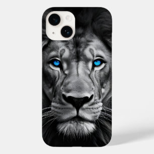 Dicke Löwenfront mit auffallenden blauen Augen - i Case-Mate iPhone 14 Hülle