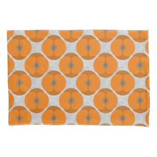 Dicke Minimalistische Mohnblüte Texturierte Orange Kissenbezug