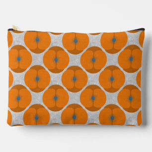 Dicke Minimalistische Mohnblüte Texturierte Orange Zubehörtasche