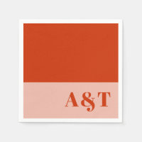 Dicke Minimalistische Orange Pink Hochzeit